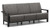 Homecrest Elements Air Outdoor Chat Sofa, Agate Sensation Sling Fabric, Umber Frame Finish, 3/4 Front View