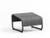 Homecrest Infiniti Air OutdoorOttoman, Sensation Sling Fabric in Zinc, Carbon Frame Finish, 3/4 Front View