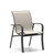 Homecrest Kashton Outdoor Low Back Dining Chair, Sandbar Sling Fabric, Umber Frame Finish, 3/4 Front View