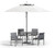 Homecrest 9' Octagonal Market Outdoor Umbrella is an elegant shade option for any outdoor dining area (*Seating sold separately)