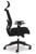 Altern Mesh Mid-Back Chair, Black Mesh and Seat, Black Frame, Side View