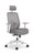 Altern Mesh Mid-Back Chair with White Frame, Grey Mesh and Seat, White Frame, 3/4 Front View