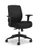 Altern Mesh Low-Back Upholstered Chair, Black Upholstery and Frame, 3/4 Front View