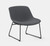 Branch Furniture Gather Studio Chair, Overcast Upholstery with Black Base, 3/4 Front View