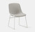 Branch Furniture Gather Side Chair, Ivory Boucle Upholstery with White Base, 3/4 Front View