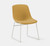 Branch Furniture Gather Side Chair, Sunflower Upholstery with White Base, 3/4 Front View