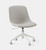 Branch Furniture Gather Swivel Chair, Bone Upholstery with White Base, 3/4 Front View