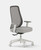 Branch Furniture Multi-Task Chair, Quarry Mesh with White Frame, 3/4 Front View