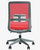 Global Factor Mesh Mid Back Armless, Shadow Frame, Poppy  Mesh, Berry Seat Upholstery, Rear View