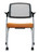 Global Spritz Nesting Armchair, Black Mesh, Tungsten Frame, Front View