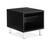 Global Citi End Table in Black Laminate and Tungsten Leg Finish, 3/4 Front View