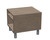 Global Citi End Table in Acajou Laminate and Chrome Leg Finish, Side View