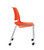 Global Rebound Stack Chair with Casters / 2 Pack, Scarlett Poly Shell, Chrome Frame, Side View
