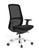 Element Moxy Task Chair, Black Element Upholstery, Height Adjustable Arms, Optional Polished Aluminum Base, 3/4 Front View