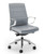 Element M6 Executive Chair, Storm with Polished Aluminum Frame, 3/4 Front View