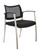 Element S Series Mesh Guest Chair, Black Seat Upholstery, 3/4 Front View
