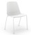 Element Bree Metal 4 Leg Stacker, White Poly Shell, White Leg Finish, 3/4 Front View