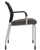 Element Voli Mesh Guest Chair, Charcoal Seat Upholstery, Silver Frame with Glides, Side View