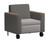 Interwoven by Kimball Villa Health Mobile Lounge Chair, Optional Armcaps, Contact us for contrasting upholstery, 3/4 Front View