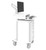 Raspberry Point of Care Cart, Optional Monitor Arm, Side View