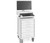 Raspberry Point of Care Cart, Optional Monitor Arm, 3/4 Front View