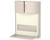 Raspberry Height Adjustable Workstation, Beige Finish, Optional Charting Storage Panel and Storage Unit, 3/4 Front View