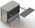Raspberry Esophageal Dilator Cart, Horizontal Storage, Showing Removable Tray, 3/4 Front View