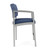 Lesro Lenox Steel Frame Oversize Hip Chair, Huron Scooner Back Upholstery, Silvertex Sapphire Seat Upholstery, Silver Frame Finish, Side View