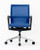 Friant Prov Conference Chair, Black Frame with Blue Mesh