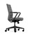 Hon Cofi Managerial Mid Back in Centurion Frost Upholstery with Black Arms and Base, Side View