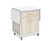 LifeFlo Mobile Medical Delivery Cart, Kingswood Walnut Laminate, 3/4 Front Closed View