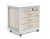 LifeFlo Mobile Podiatry Cart, Kingswood Walnut Laminate, 3/4 Front View