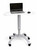LifeFlo Mobile Laptop Workstation, AcryMed Antimicrobial Solid Surface Top,  Silver Base, Front View (Laptop not included) 