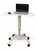 LifeFlo Mobile Laptop Workstation, AcryMed Antimicrobial Solid Surface Top, Nevada Base, 3/4 Front View (Laptop not included) 