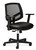 Hon Volt Synchro-Tilt Mesh Task Chair, Black Bonded Leather Seat, Optional Height Adjustable Arms, 3/4 Front View