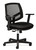 Hon Volt Synchro-Tilt Mesh Task Chair, Black Fabric Seat, Optional Height Adjustable Arms, 3/4 Front View