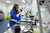 HAG Capisco Puls Partially Upholstered Saddle Stool is perfect for labs and medical environments