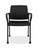 Ignition Multi-Purpose Upholstered Stacking Chair, CU10 Black Fabric, Casters, Front View