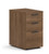 Hon 10500 Series Laminate Mobile Pedestal, Pinnacle Laminate Finish, 2 Box/1 File Drawers, 3/4 Front View