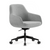 Woodstock Grace Conference Chair, Moonstone Upholstery, Black Base, 3/4 Front View
