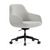 Woodstock Grace Conference Chair, Marble Cream Upholstery, Black Base, 3/4 Front View