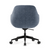Woodstock Grace Conference Chair, Denim Blue Upholstery, Black Base, Rear View
