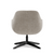 Woodstock Grace Lounge Chair, Burlap Upholstery, Black Base, Rear View