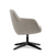 Woodstock Grace Lounge Chair, Burlap Upholstery, Black Base, Side View