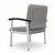 Regency Welcome Guest Chair, Grey Antimicrobial Vinyl, 3/4 Rear View