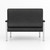 Regency Welcome Loveseat, Black Antimicrobial Vinyl, Rear View