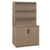 Regency Amber Laminate Storage Cabinet with Hutch, Noble Oak, 3/4 Front View