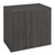 Regency Amber Laminate Bookcase, 2 Shelf, Ash Grey, 3/4 Rear View