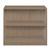 Regency Amber Laminate Bookcase, 2 Shelf, Noble Oak, Front View