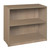 Regency Amber Laminate Bookcase, 2 Shelf, Noble Oak, 3/4 Front View